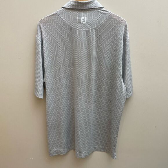 FootJoy Polo Shirt Mens Size Large Gray Embroidered Logo Golf - Picture 7 of 10
